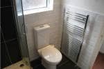 Photo showing the new bathroom with the new towel radiator