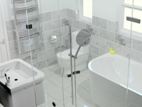 An example created by our bathroom CAD software.