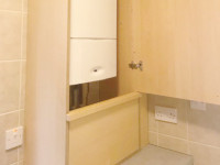 Worcester compact cupboard fitted combi boiler.