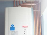 Boiler relocated from the bedroom to kitchen.