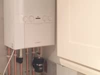 Boiler installation in Menlove Gardens.