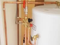 Unvented cylinder installation.