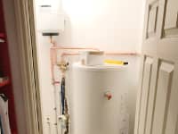 Unvented cylinder installed in Waterloo House