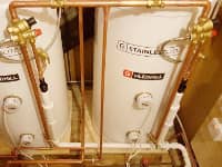 Multiple unvented cylinders installed for care home in Woolton